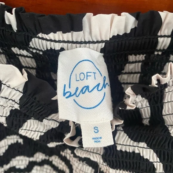 LOFT Black and White Patterned Dress - Picture 4 of 4